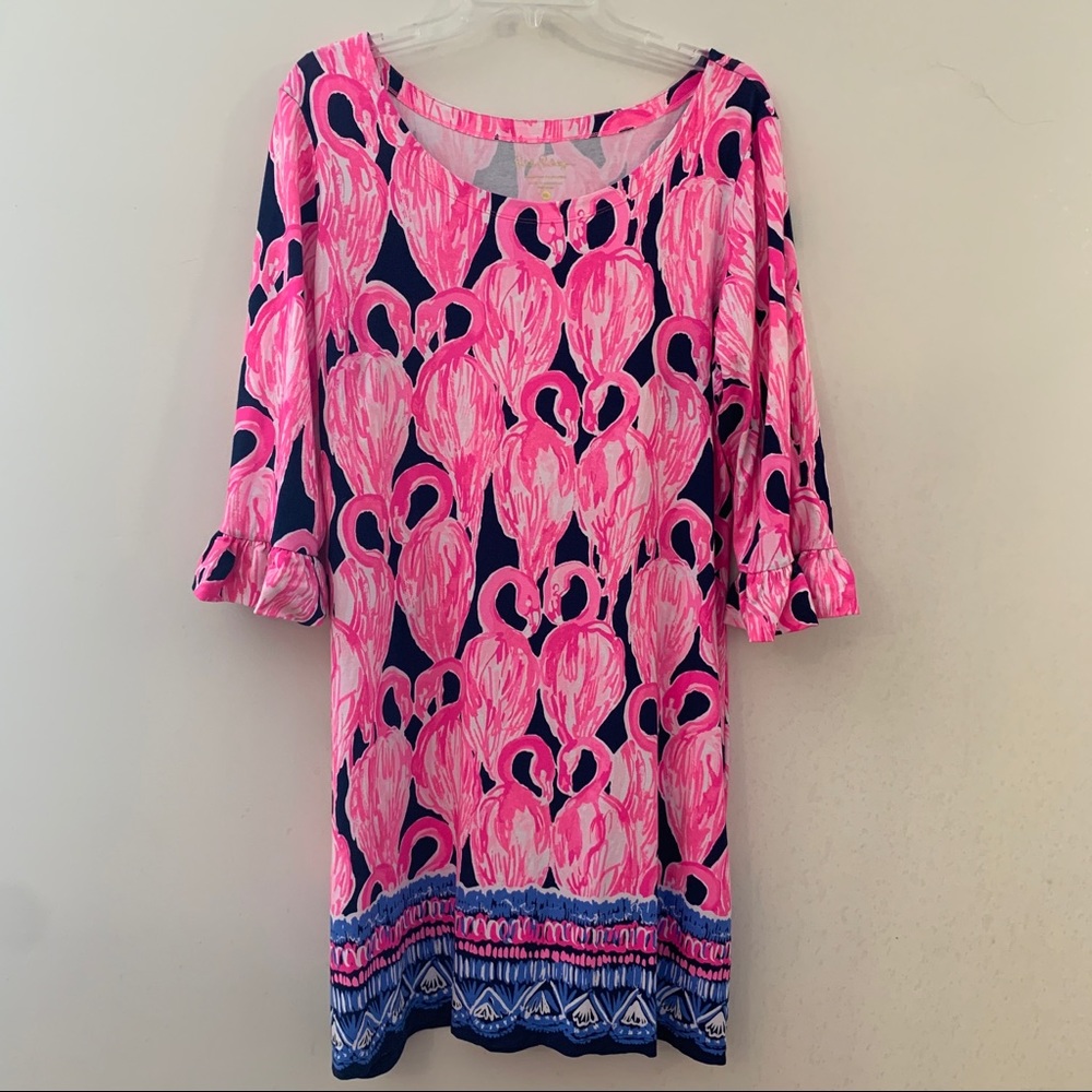 Lilly Pulitzer XL Sophie Ruffle Dress UPF50 EUC